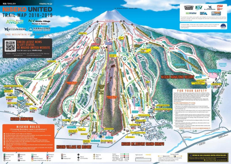 Winter 2018 19 Niseko United Map En